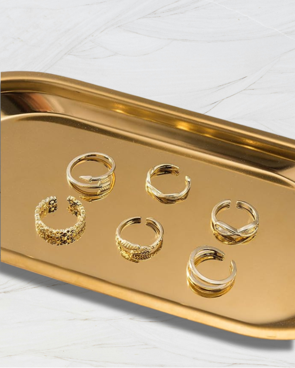 12PCS 14K Gold Plated Adjustable Toe Rings for Women Flower Arrow Band Open Tail Ring Women Beach Foot Jewelry