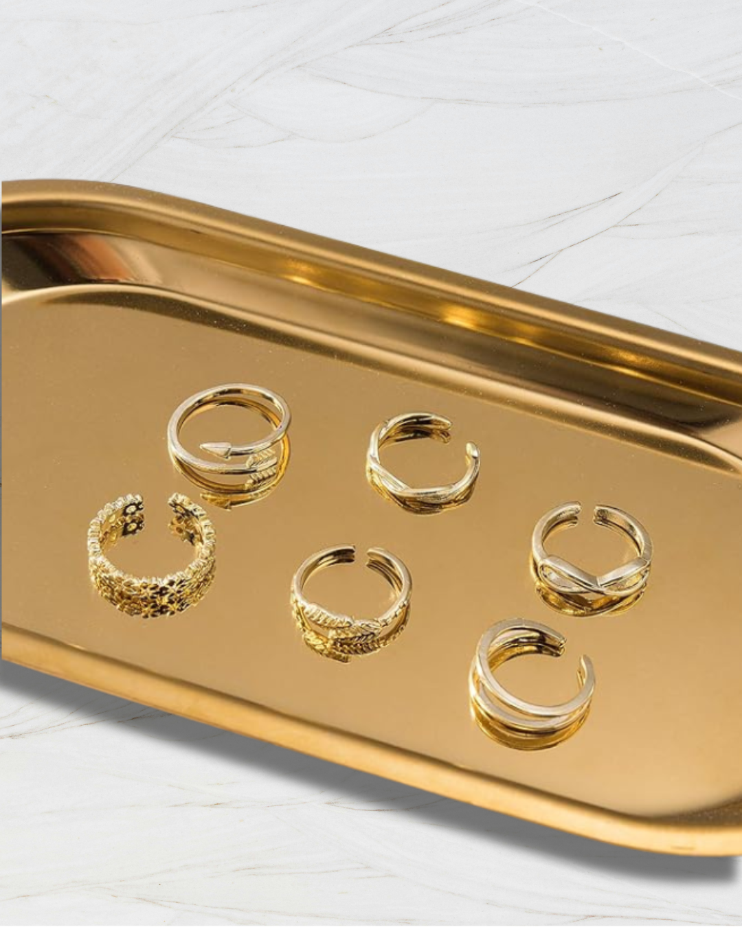 12PCS 14K Gold Plated Adjustable Toe Rings for Women Flower Arrow Band Open Tail Ring Women Beach Foot Jewelry