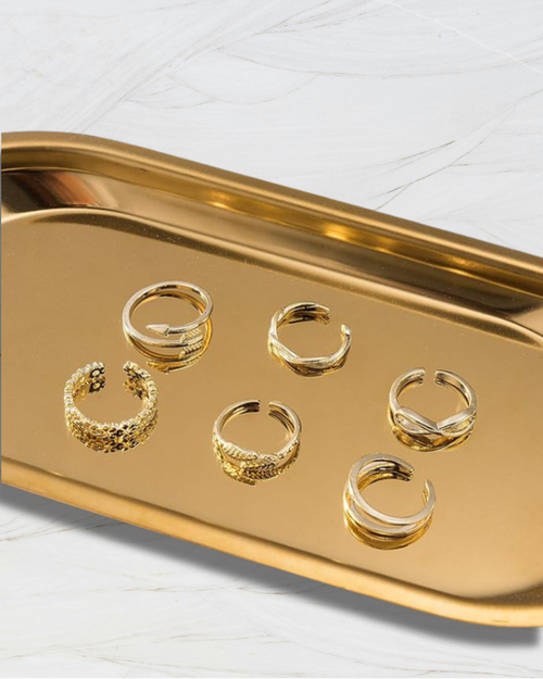 12PCS 14K Gold Plated Adjustable Toe Rings for Women Flower Arrow Band Open Tail Ring Women Beach Foot Jewelry