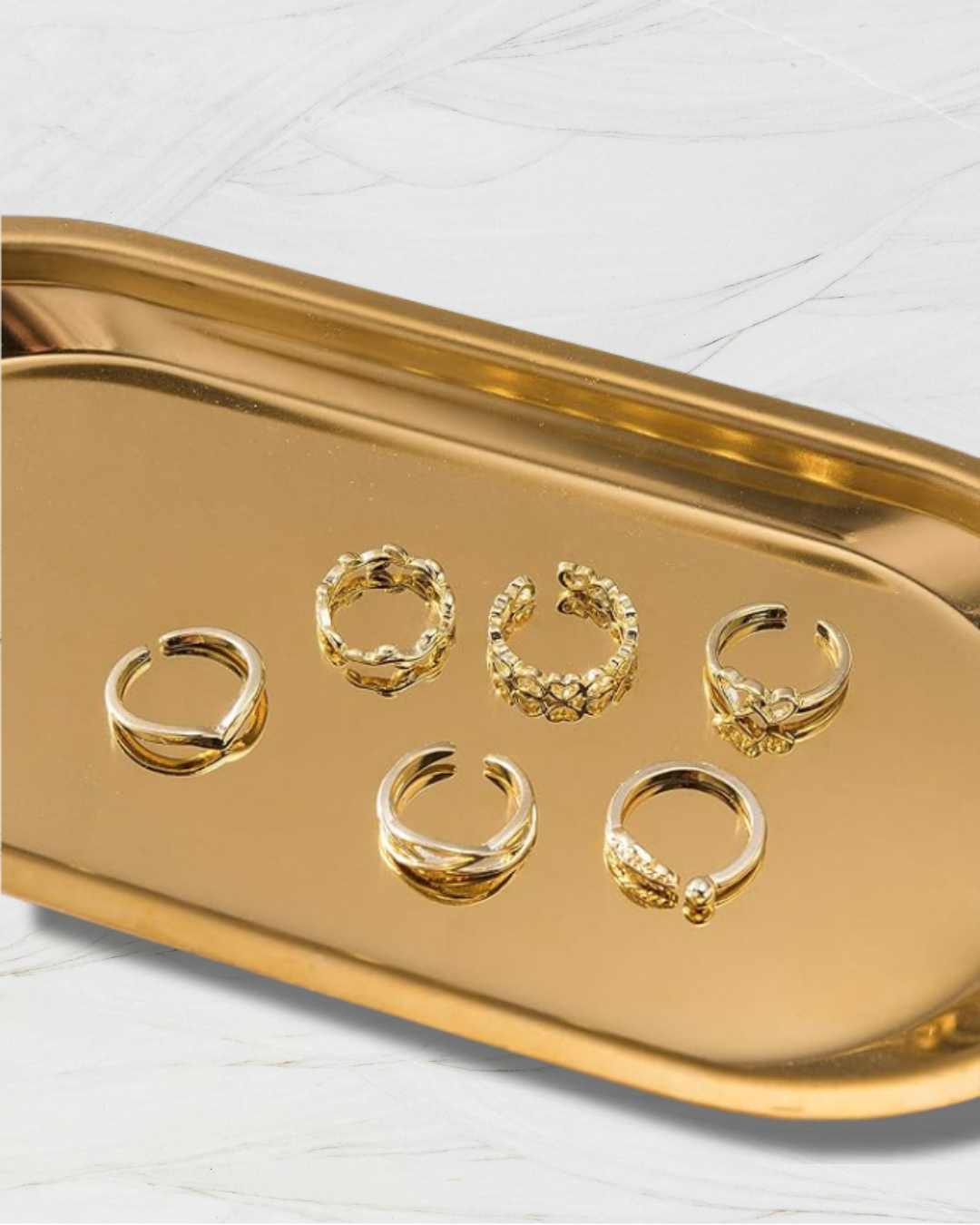 12PCS 14K Gold Plated Adjustable Toe Rings for Women Flower Arrow Band Open Tail Ring Women Beach Foot Jewelry